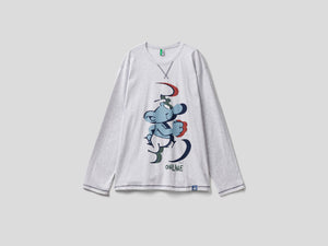 T-shirt Puffi in cotone a fibra lunga
