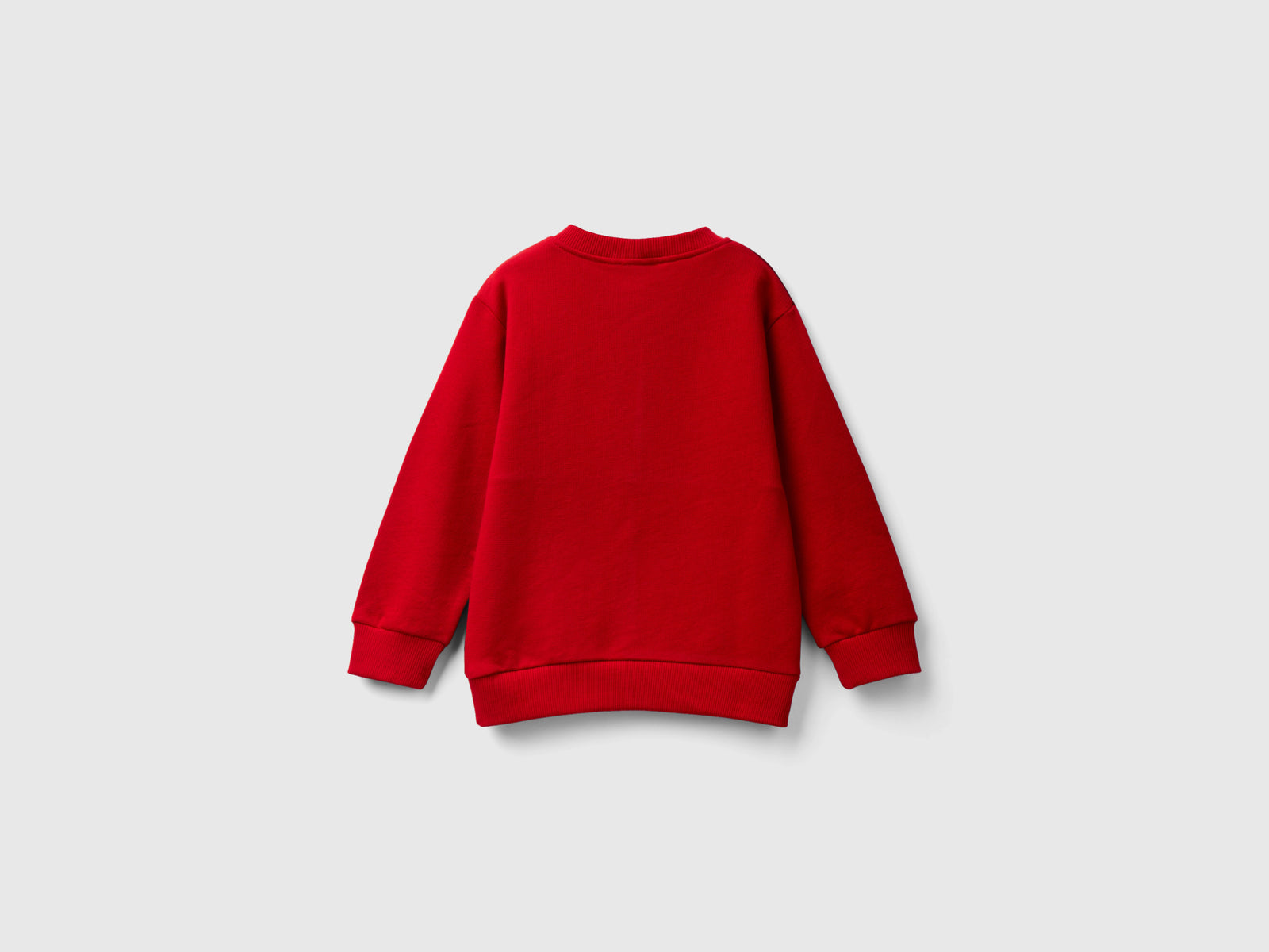 Felpa con maxi quadri da bimbo rosso 2 | Benetton Outlet