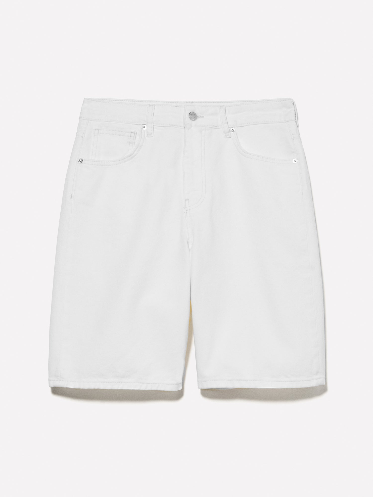 Bermuda di jeans beige relaxed fit da donna bianco | Sisley Outlet