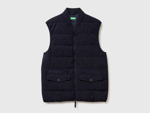 Gilet con tasche in velluto