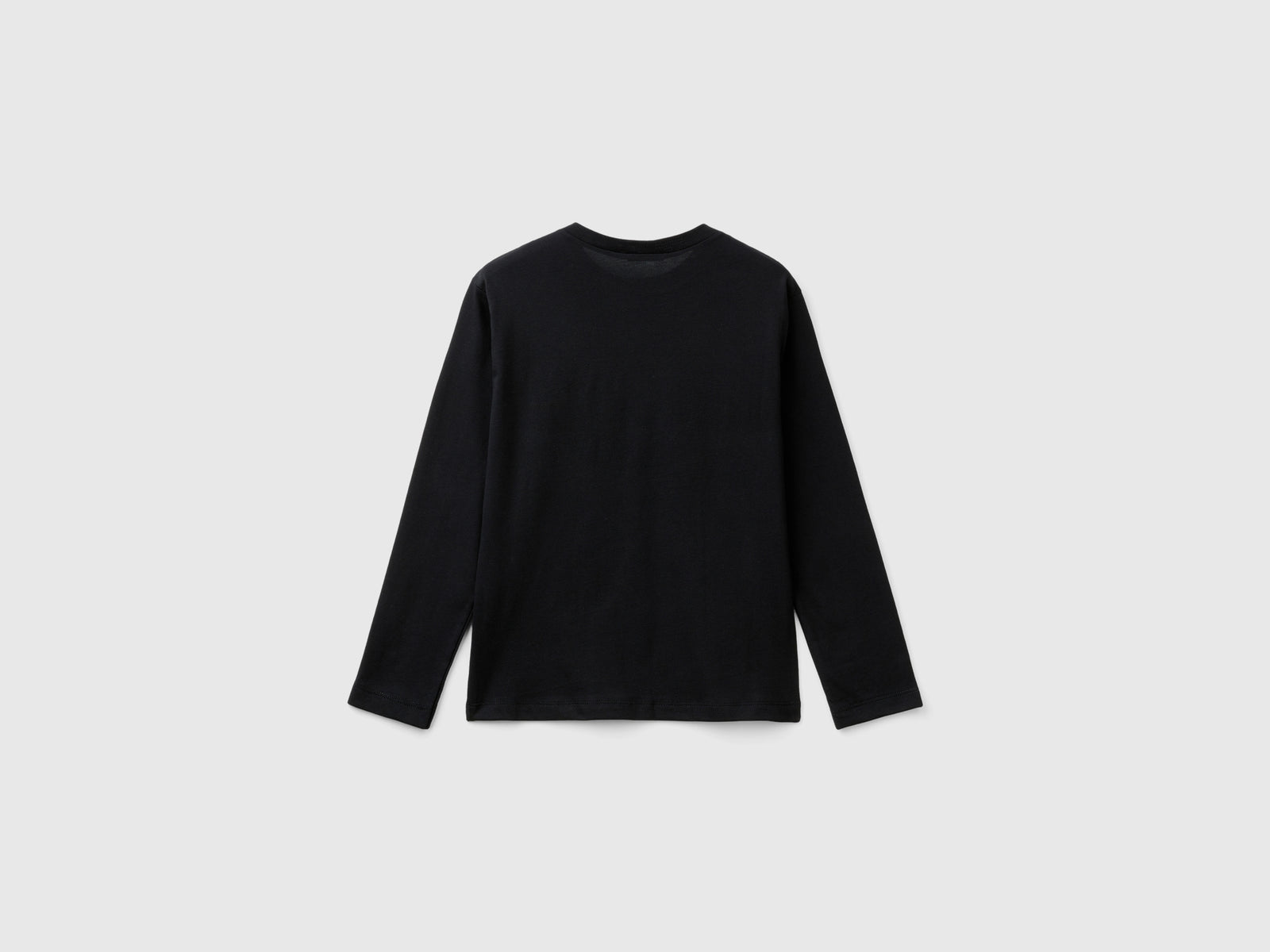 T-shirt con stampa da bambino nero 2 | Benetton Outlet