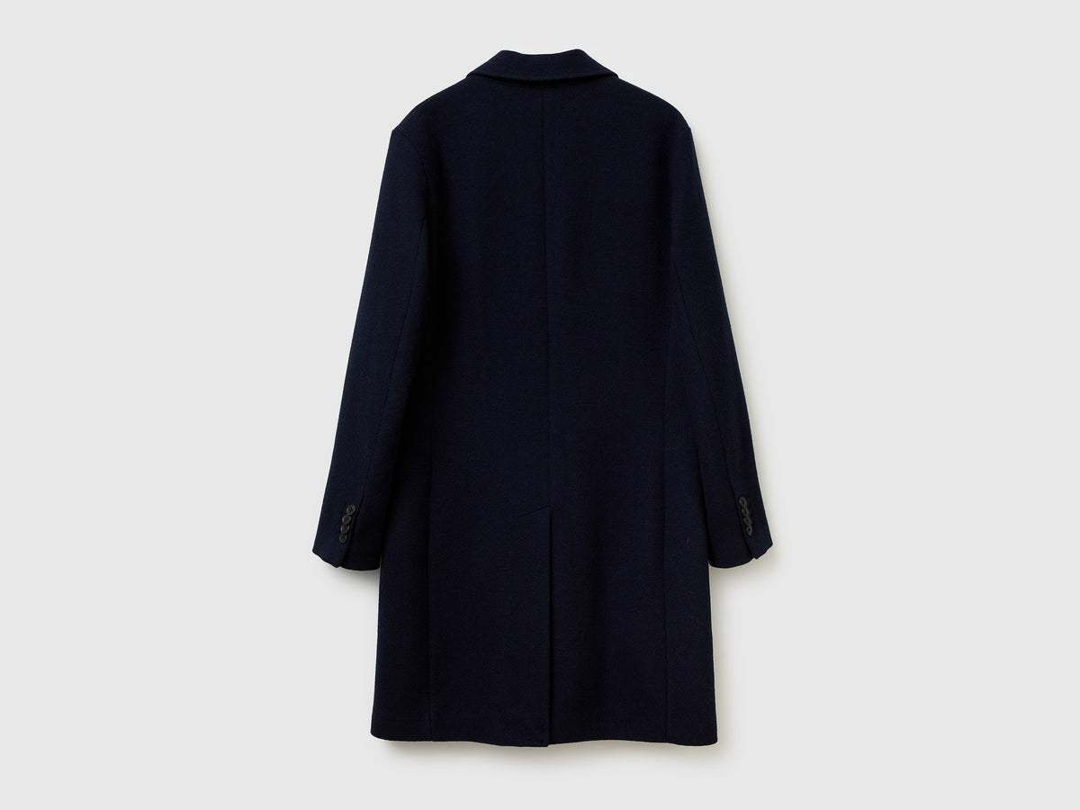 Cappotto foderato in misto lana