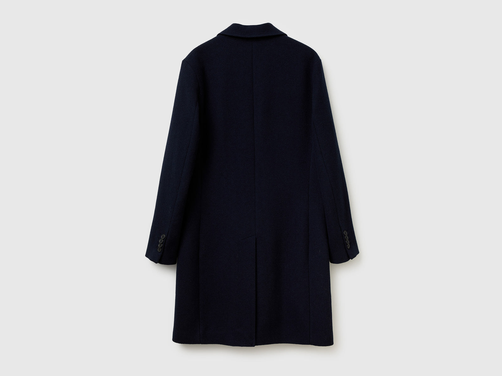 Cappotto foderato in misto lana da uomo blu scuro 2 | Benetton Outlet