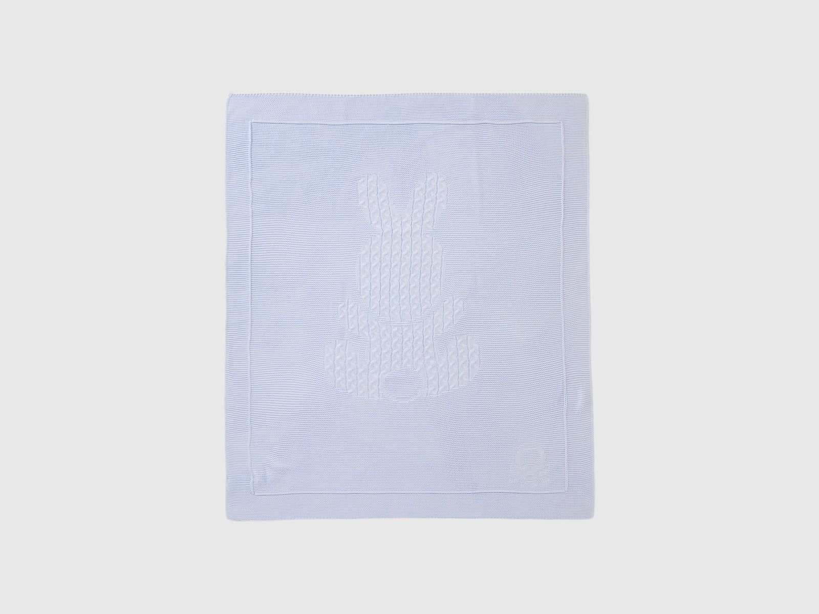 Copertina con coniglietto da neonato celeste | Benetton Outlet