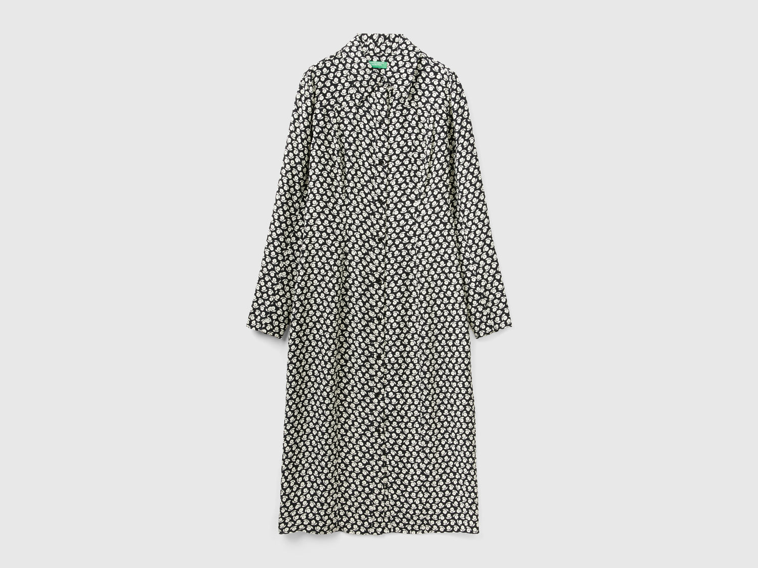 Chemisier in satin a fiori da donna nero | Benetton Outlet