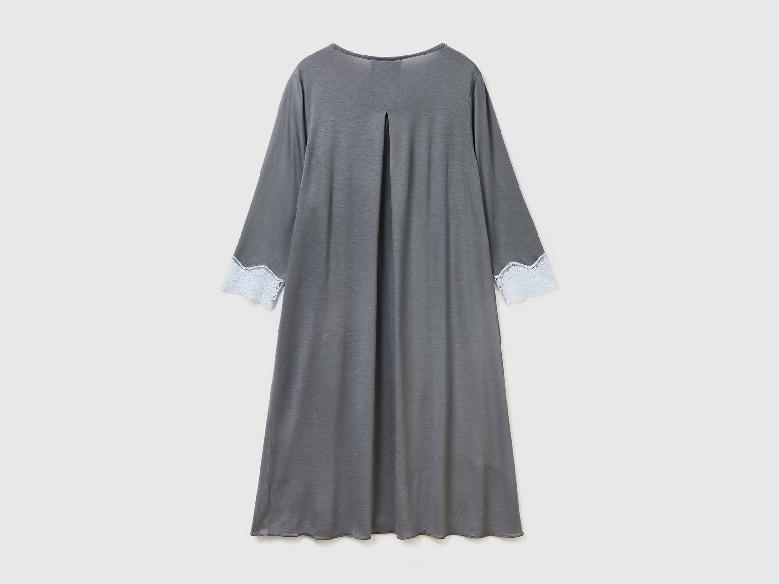 Camicia da notte con dettagli in pizzo da donna grigio 2 | Benetton Outlet
