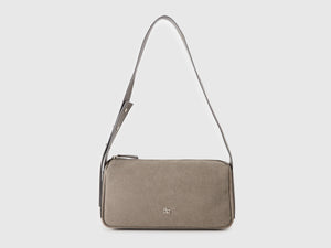 Borsa a spalla effetto scamosciato