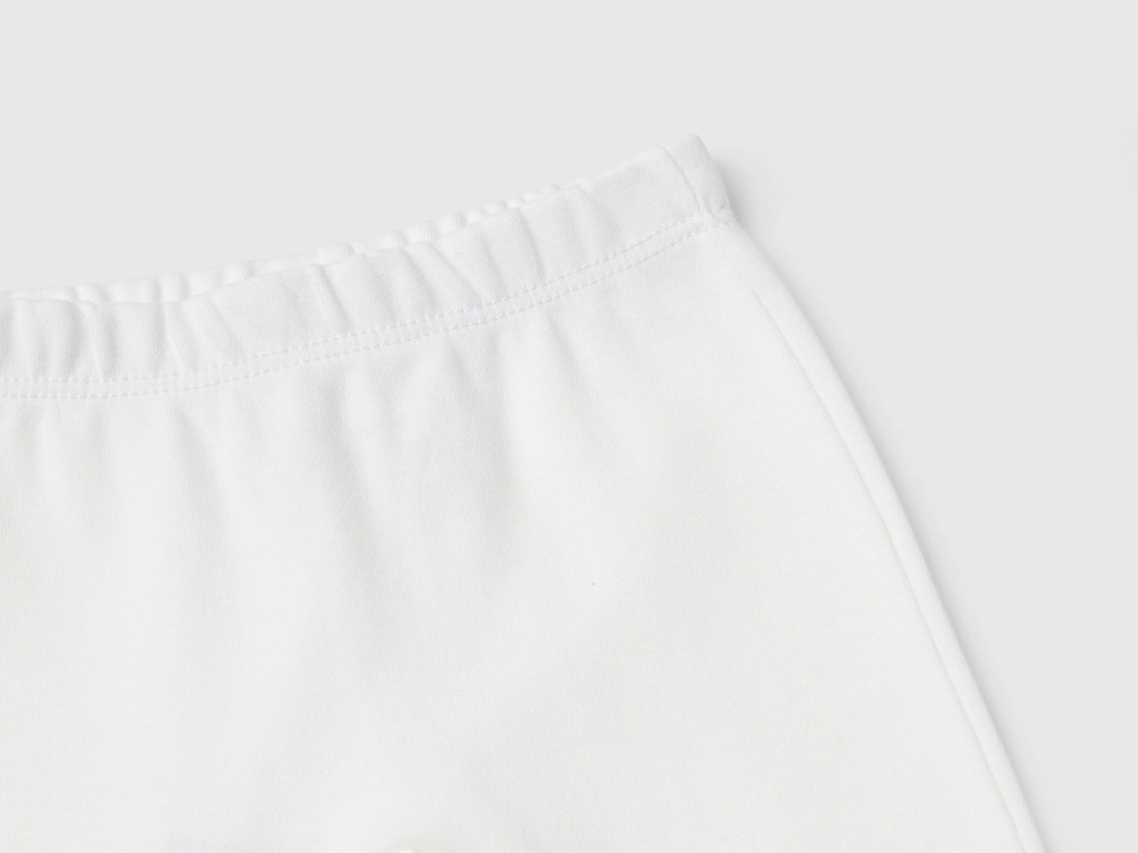 Leggings in cotone bio da neonato bianco panna 3 | Benetton Outlet