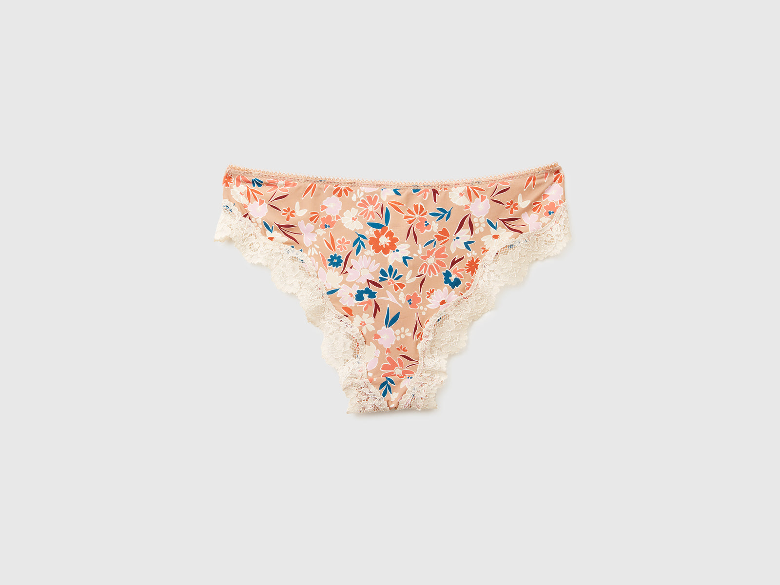 Slip con stampa floreale da donna rosa carne 2 | Benetton Outlet