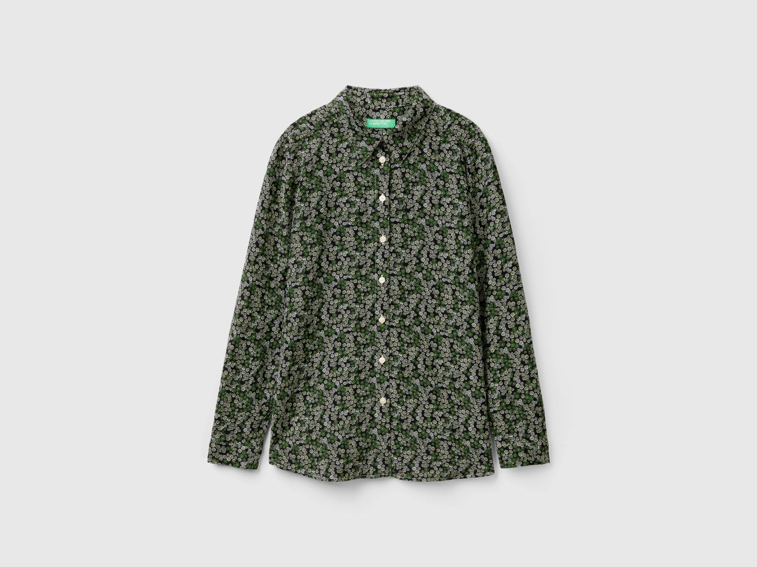 Camicia fantasia in viscosa da donna multi-color | Benetton Outlet