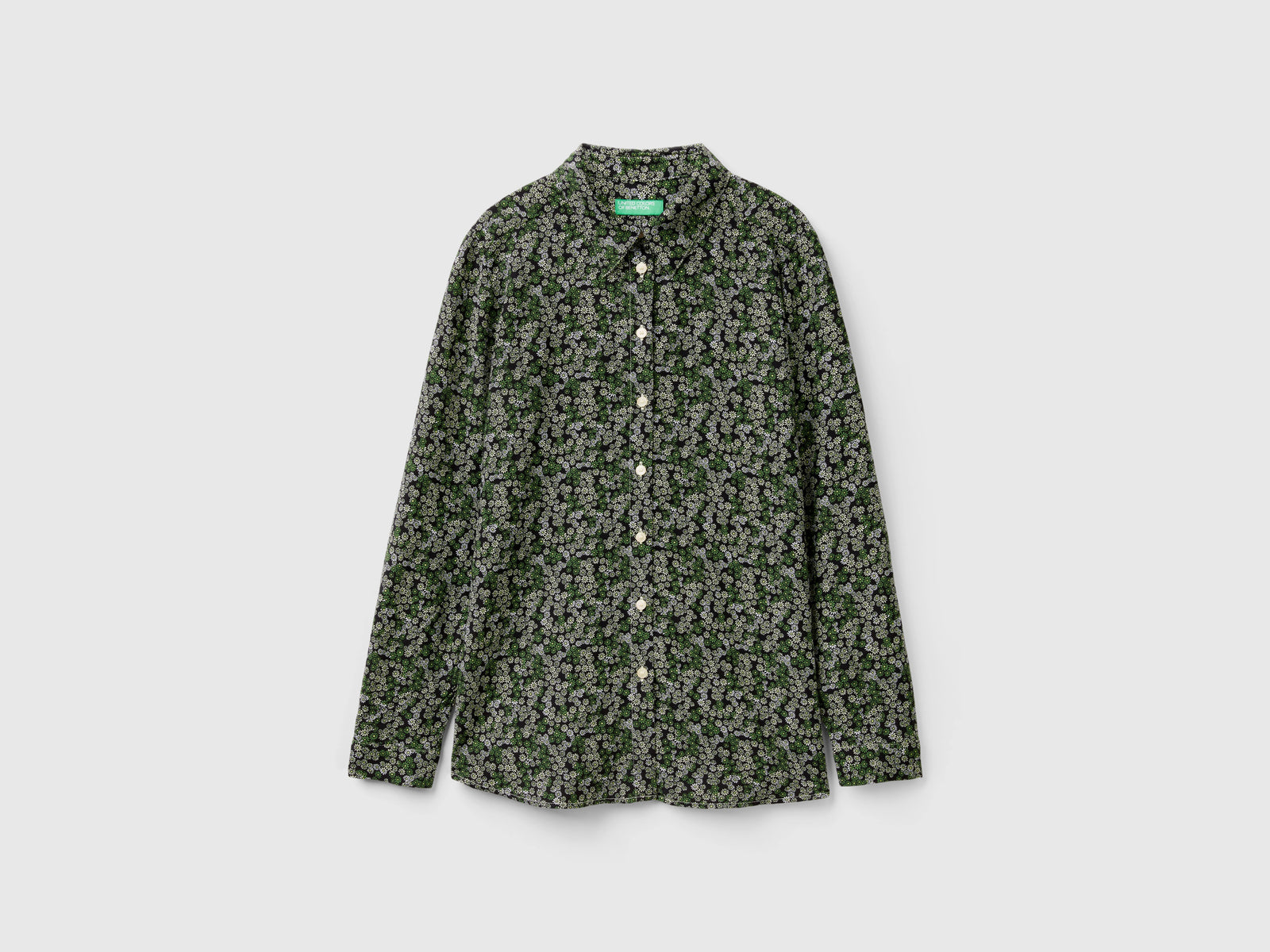 Camicia fantasia in viscosa da donna multi-color | Benetton Outlet