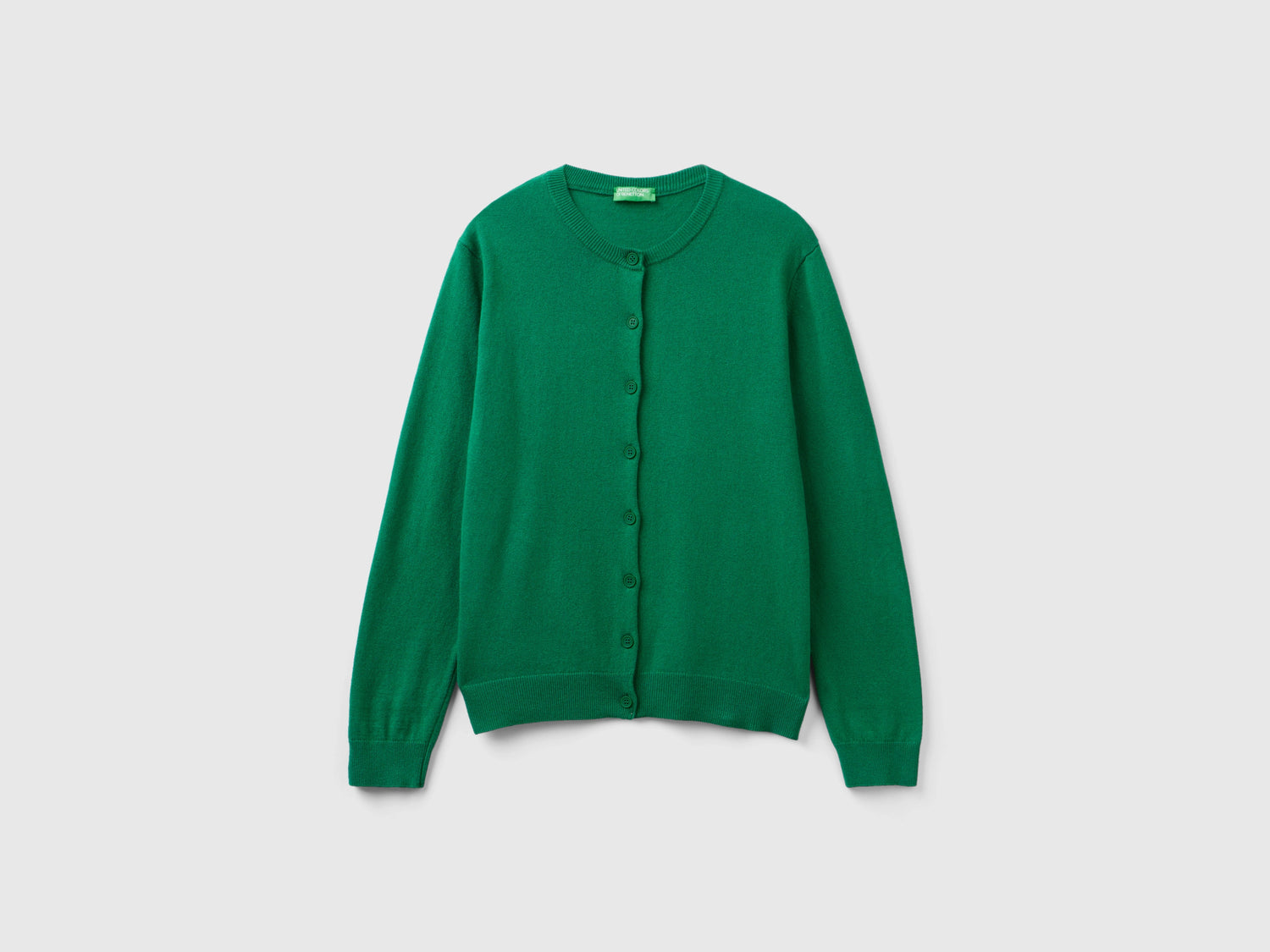 Cardigan bosco in misto lana e cashmere da donna verde | Benetton Outlet