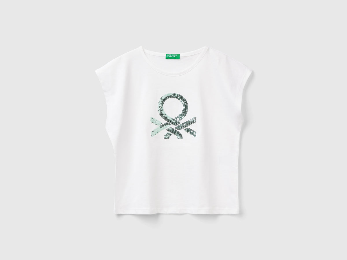 T-shirt con paillettes