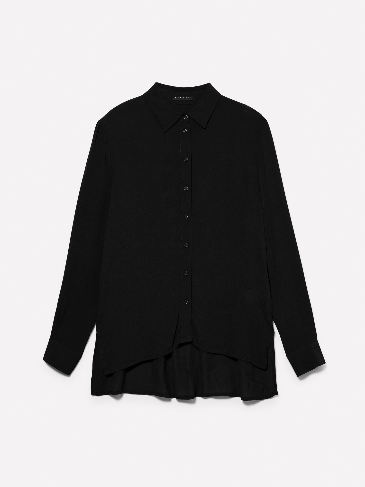 Camicia 100% viscosa over fit da donna nero | Sisley Outlet