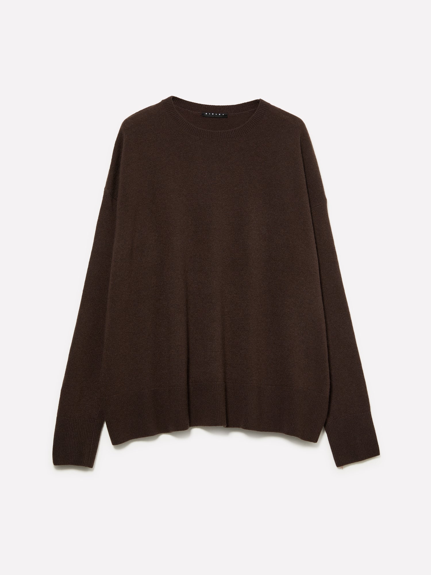 Maglia in misto lana con scollo a barchetta da donna marrone scuro | Sisley Outlet