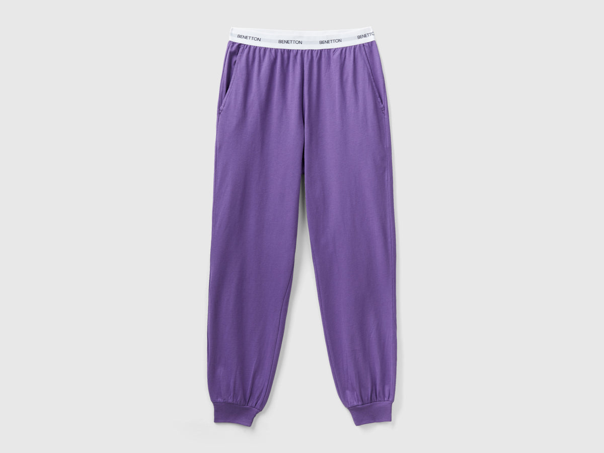 Pantaloni con elastico logato