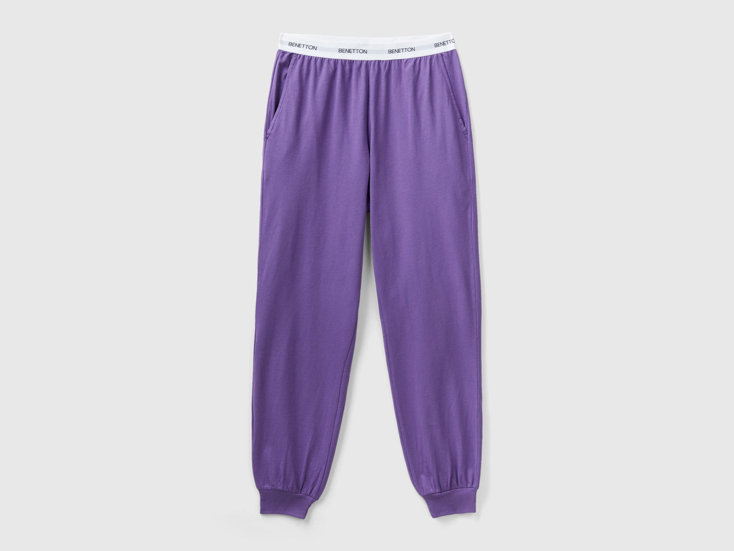 Pantaloni con elastico logato da donna viola | Benetton Outlet