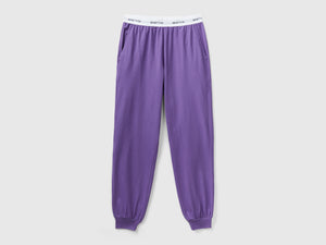 Pantaloni con elastico logato