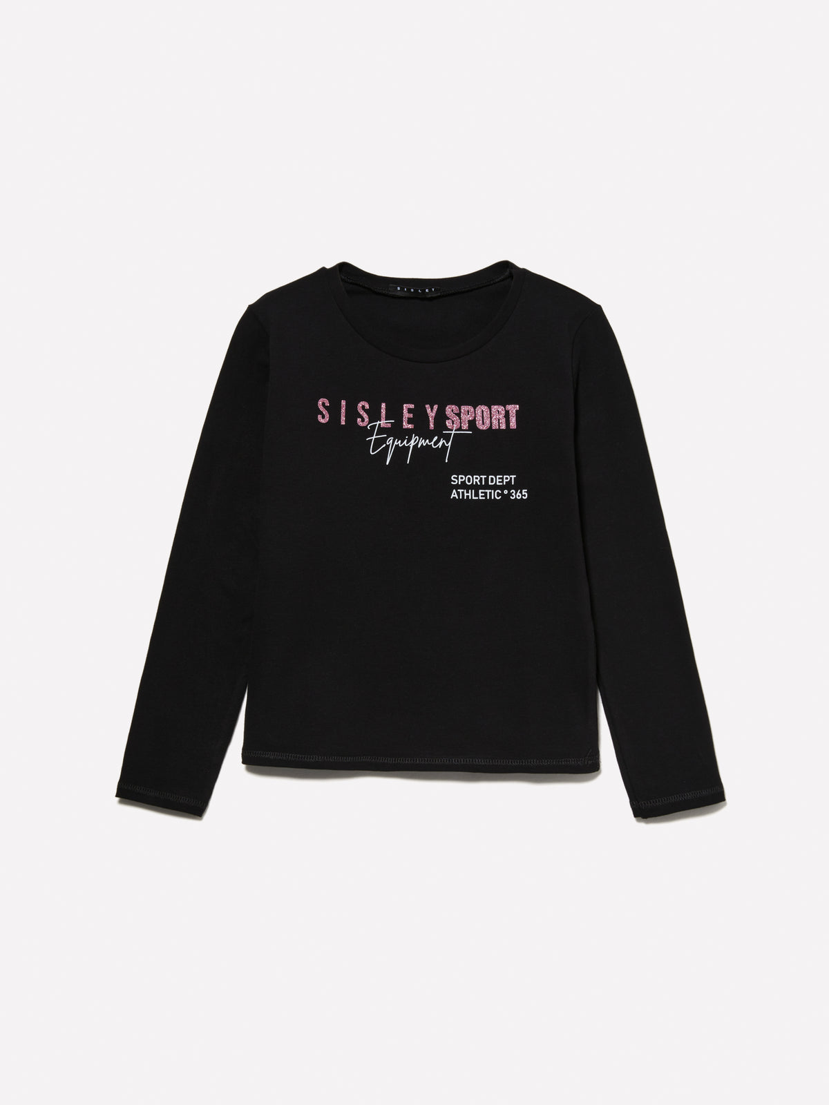 T-shirt con stampa glitter