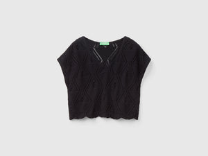 Maglia cropped crochet