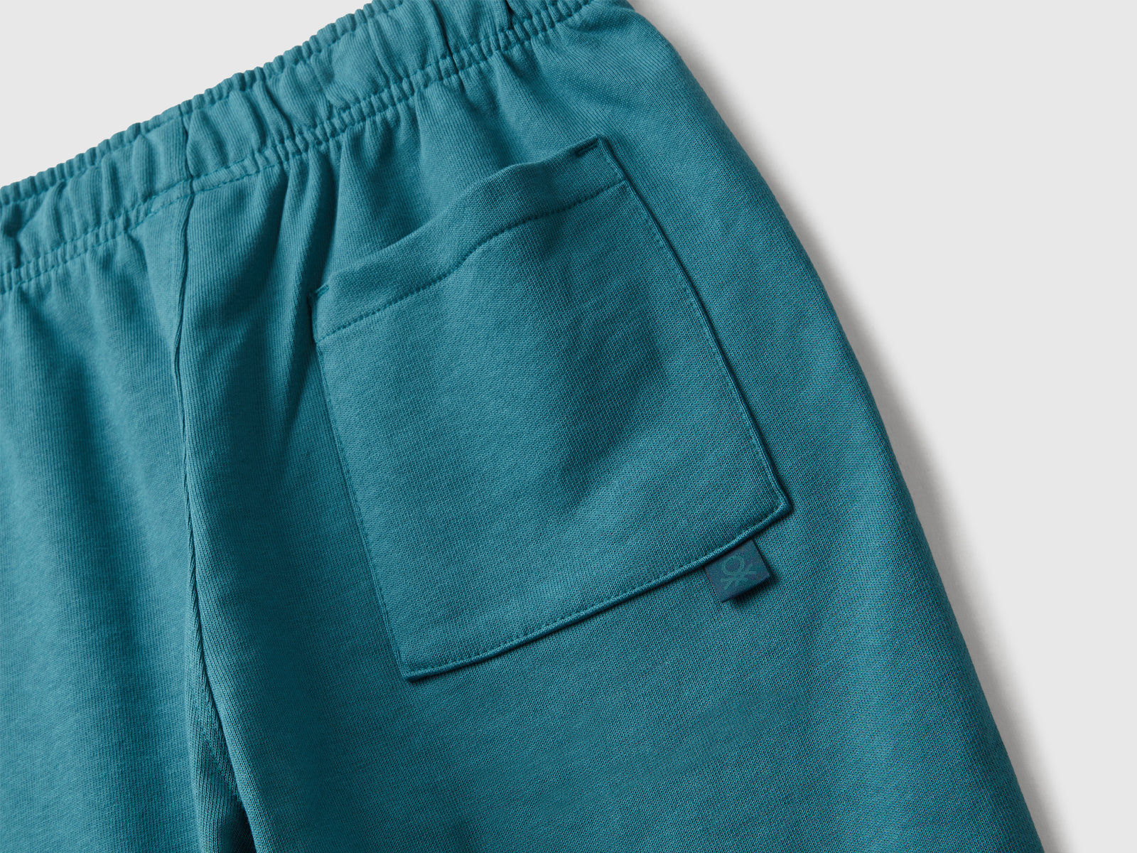 Joggers in puro cotone da bambino verde ottanio 4 | Benetton Outlet