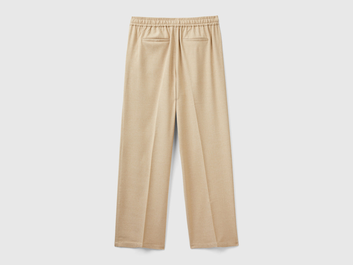 Pantaloni in flanella con coulisse