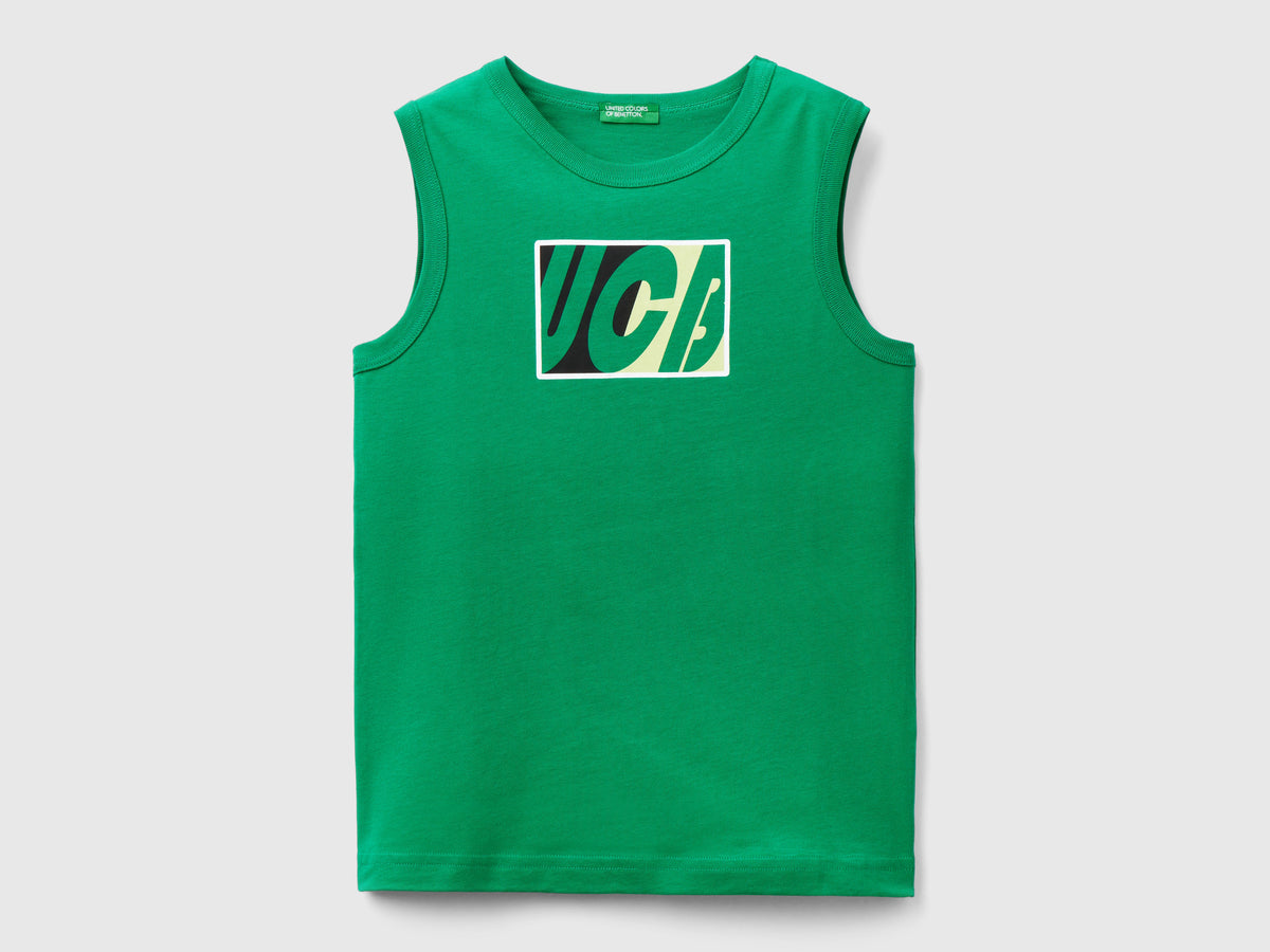 Canotta 100% cotone bio con logo
