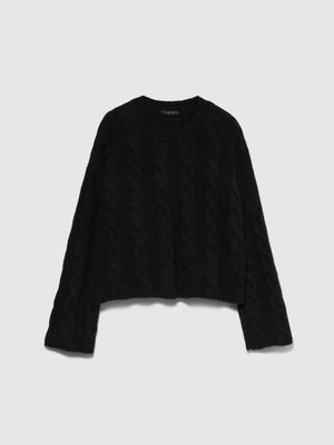Maglia cropped con trecce