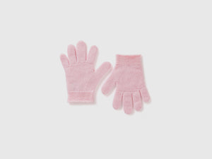 Guanti in misto lana stretch