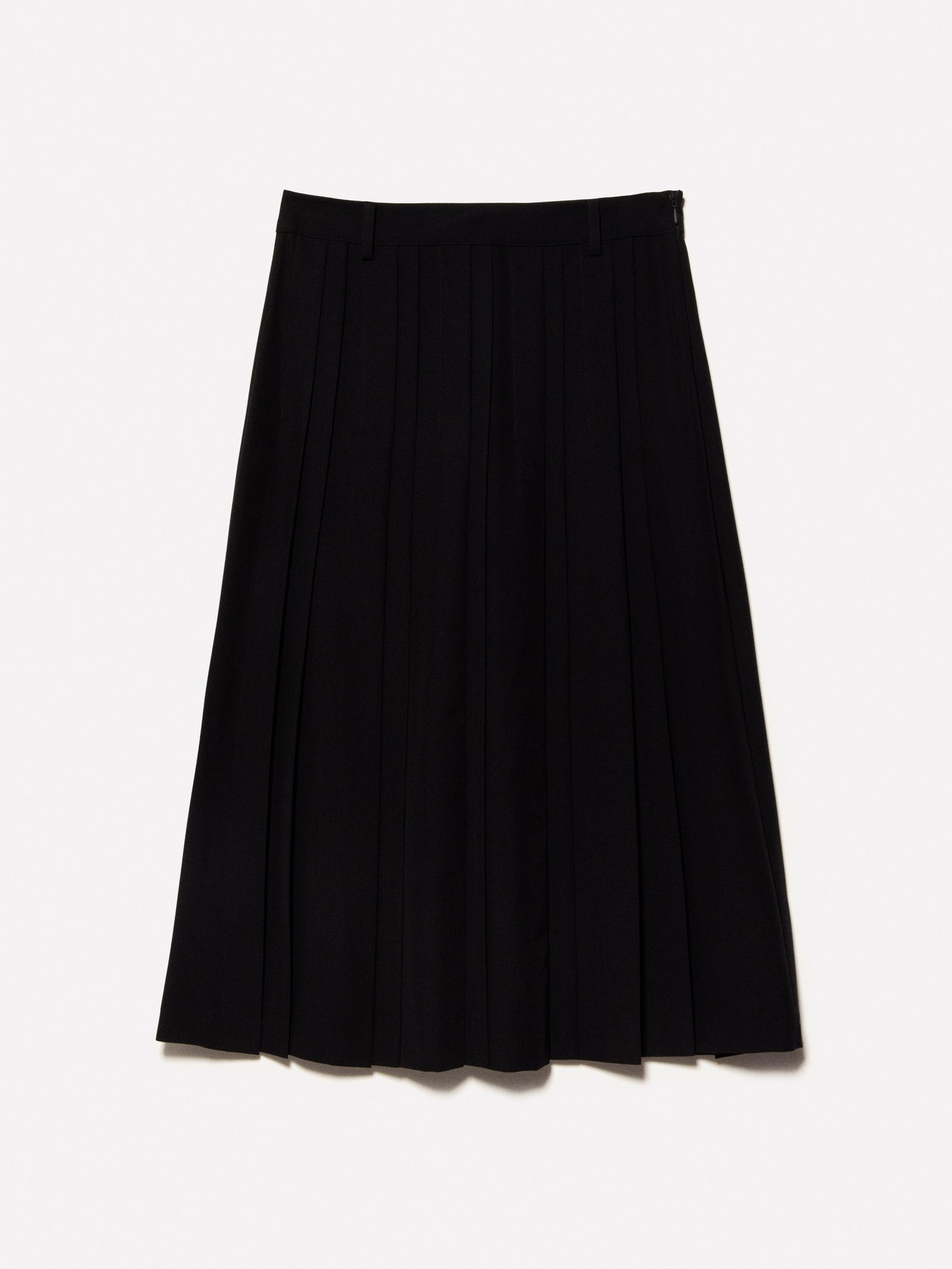 Gonna con pieghe da donna nero | Sisley Outlet