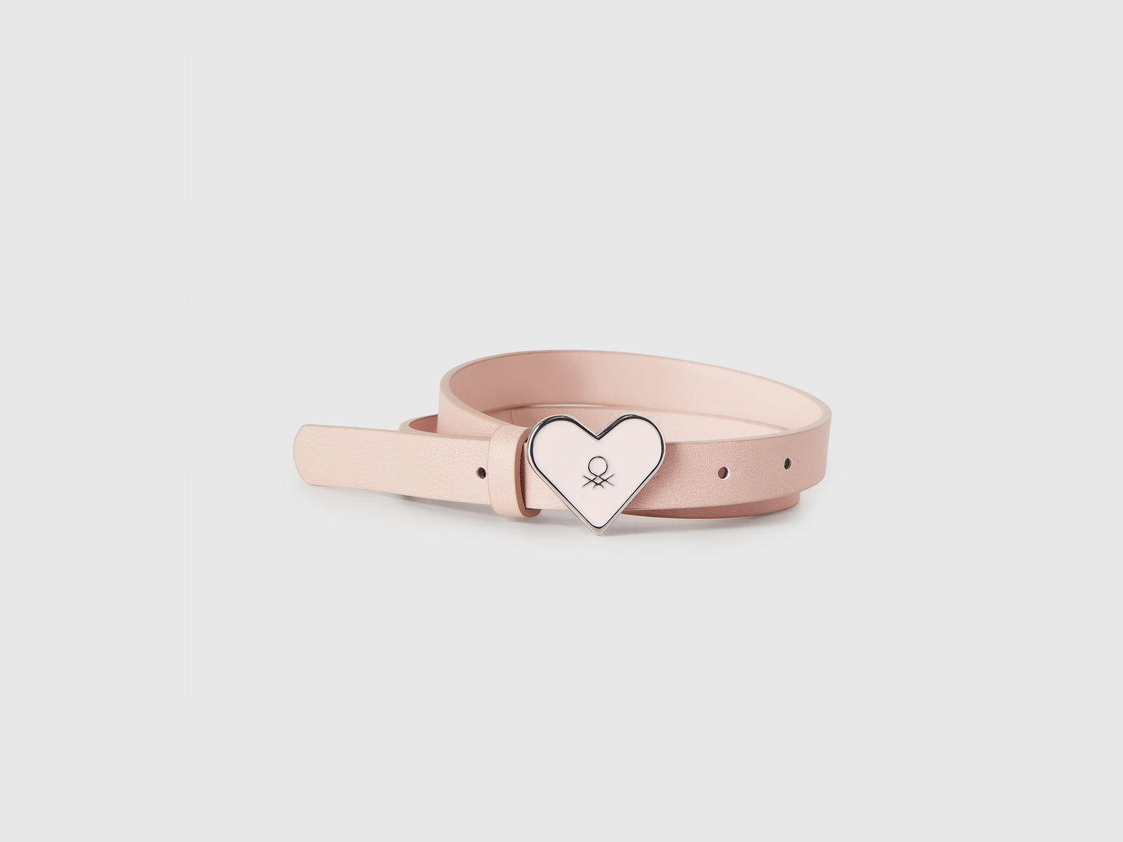 Cintura con fibbia cuore da bambina rosa tenue | Benetton Outlet
