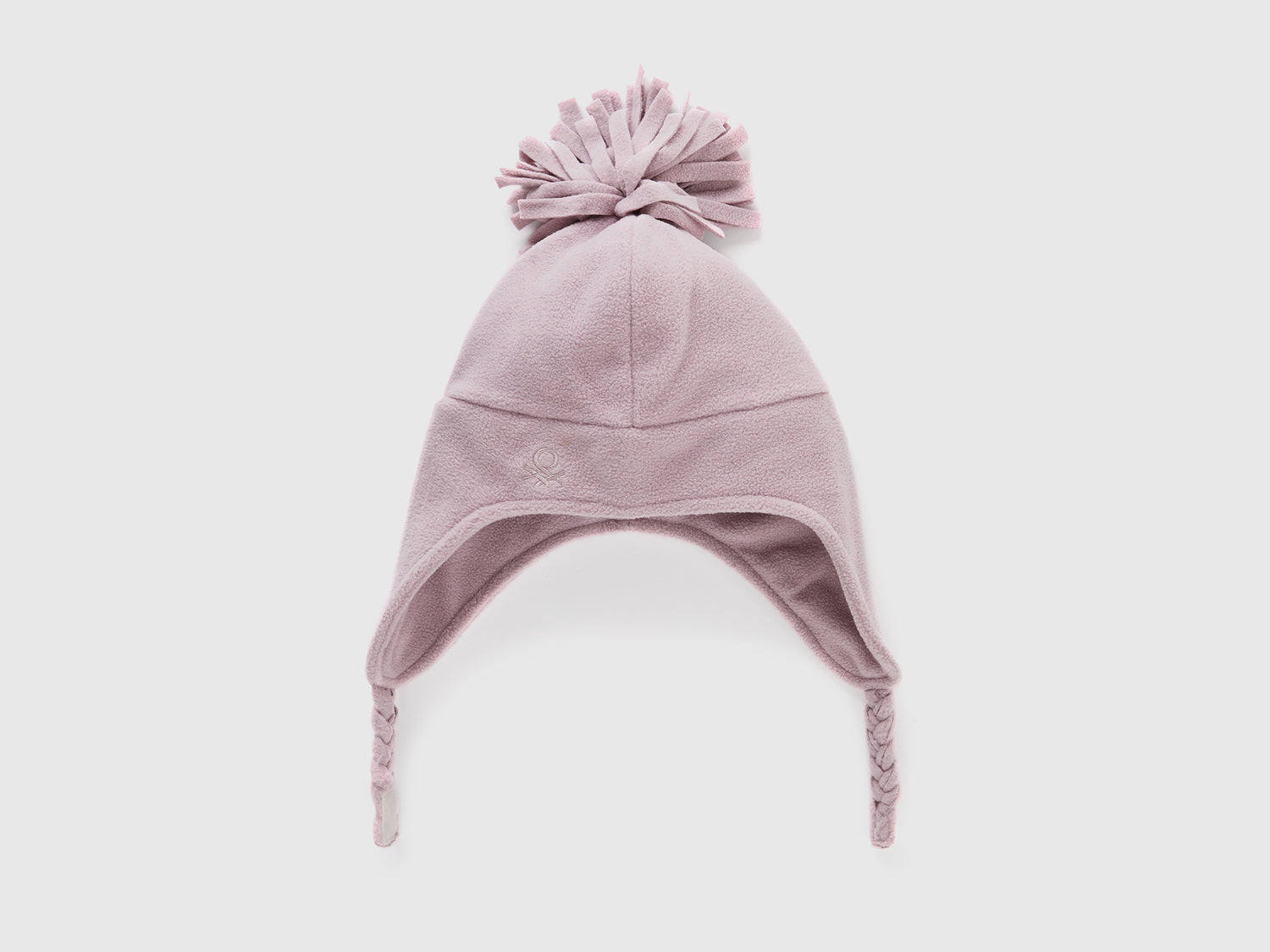 Cappello con paraorecchie e pom pom da bimbo rosa | Benetton Outlet