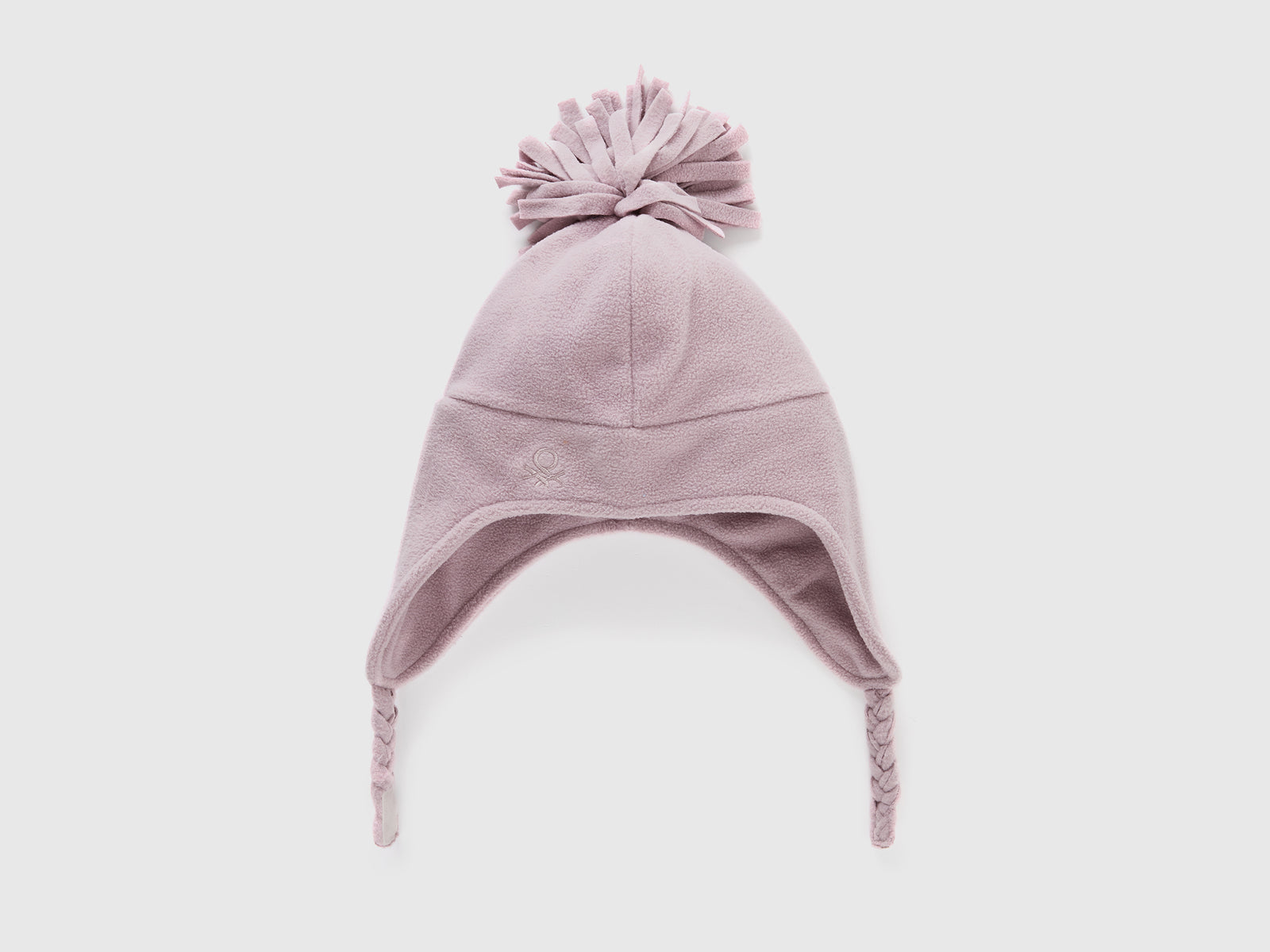 Cappello con paraorecchie e pom pom da bimbo rosa | Benetton Outlet