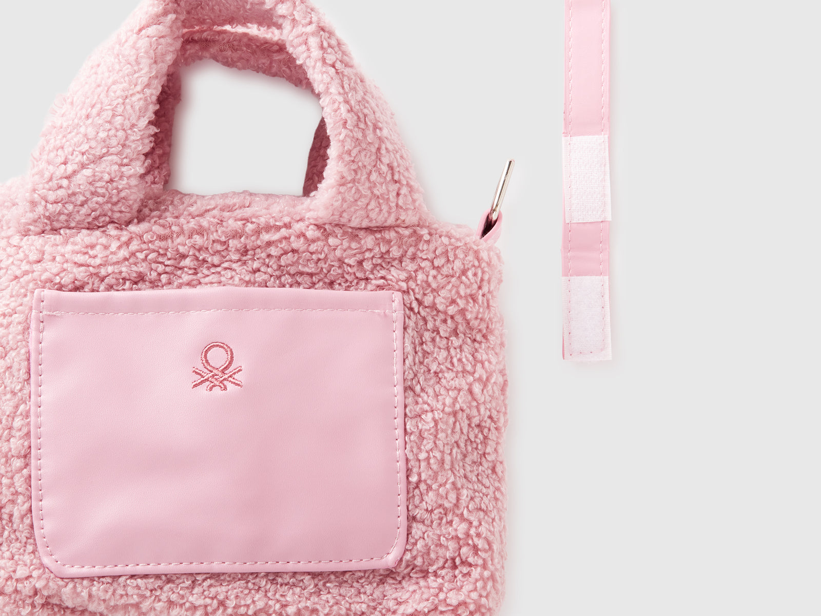 Borsa in pelliccetta sintetica da bambina rosa 3 | Benetton Outlet