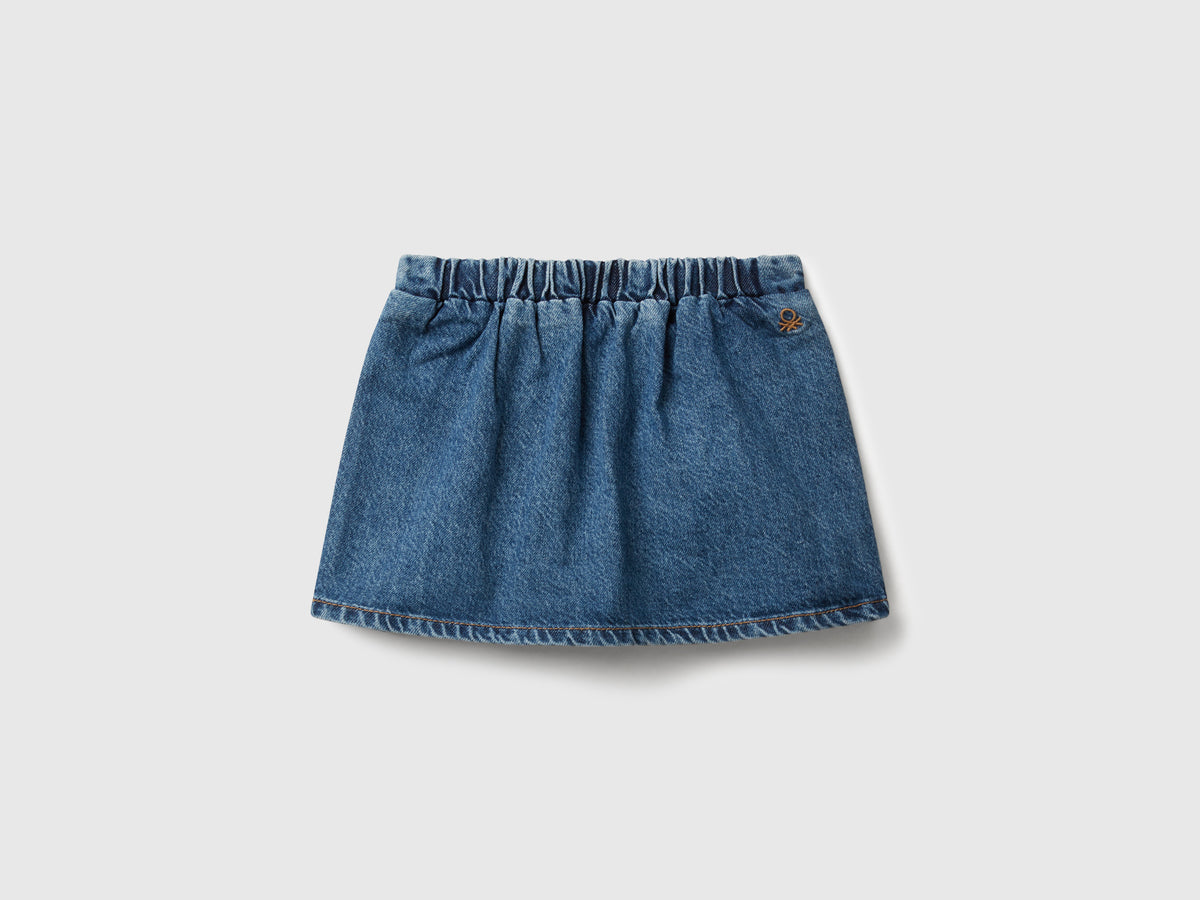 Gonna di jeans con pieghe