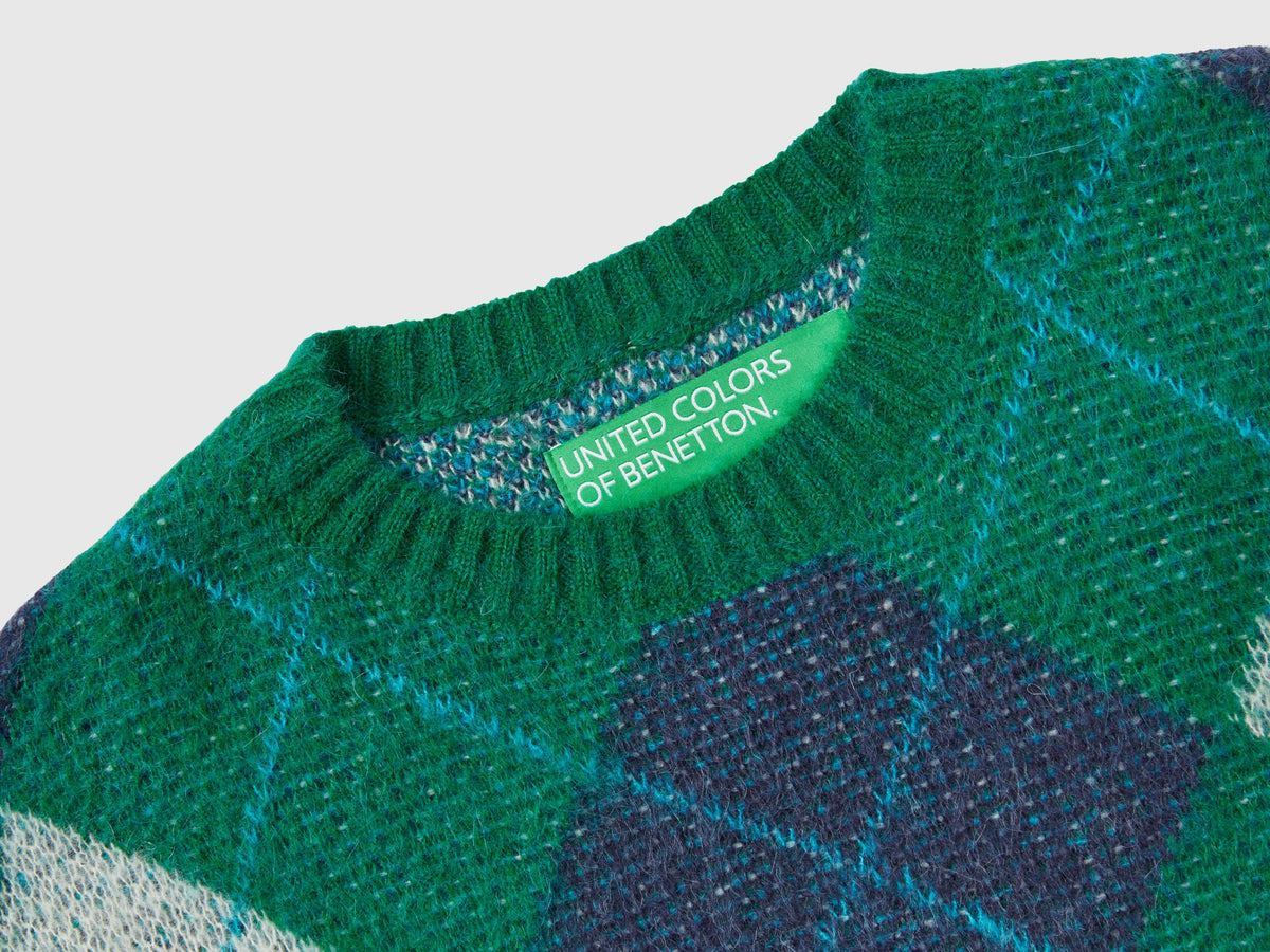 Maglione jacquard con rombi