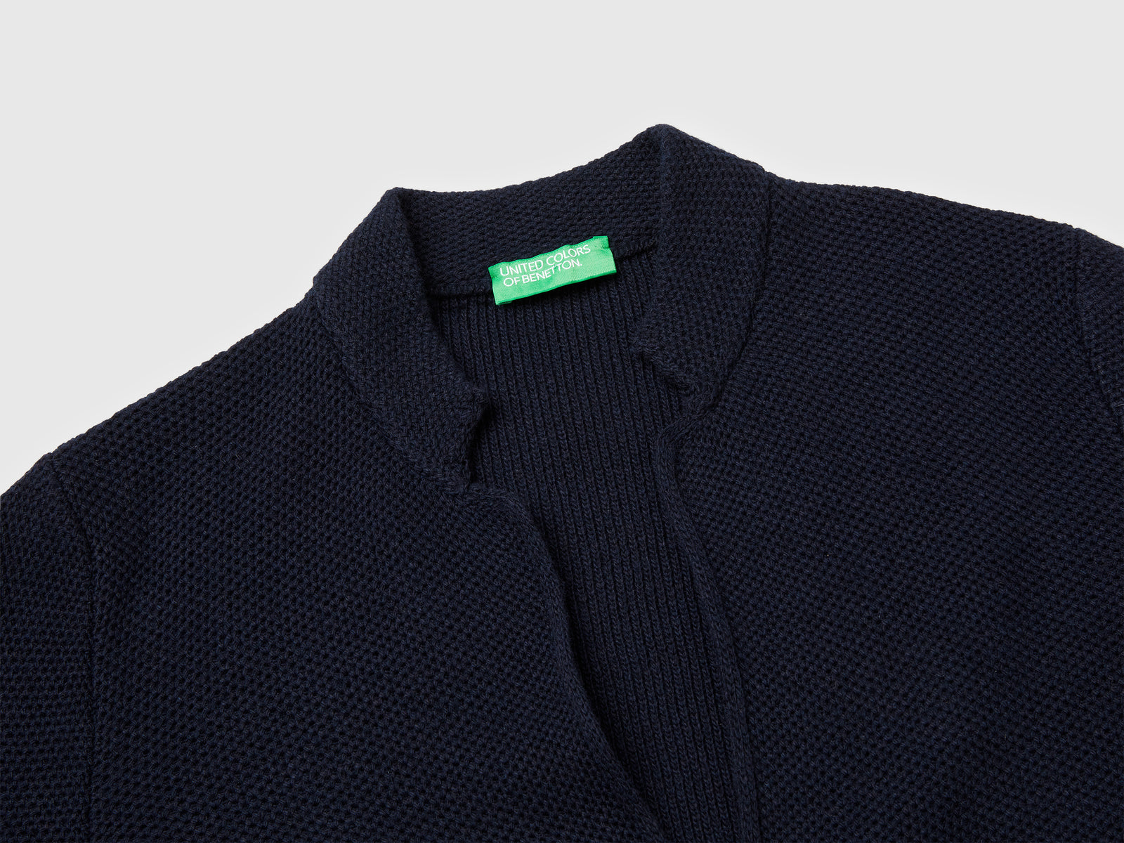 Giacca in maglia misto lana e cashmere da donna blu scuro 3 | Benetton Outlet