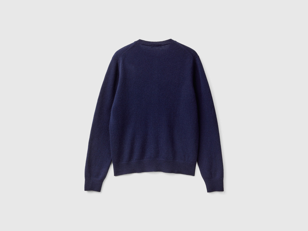 Cardigan blu notte in puro cashmere