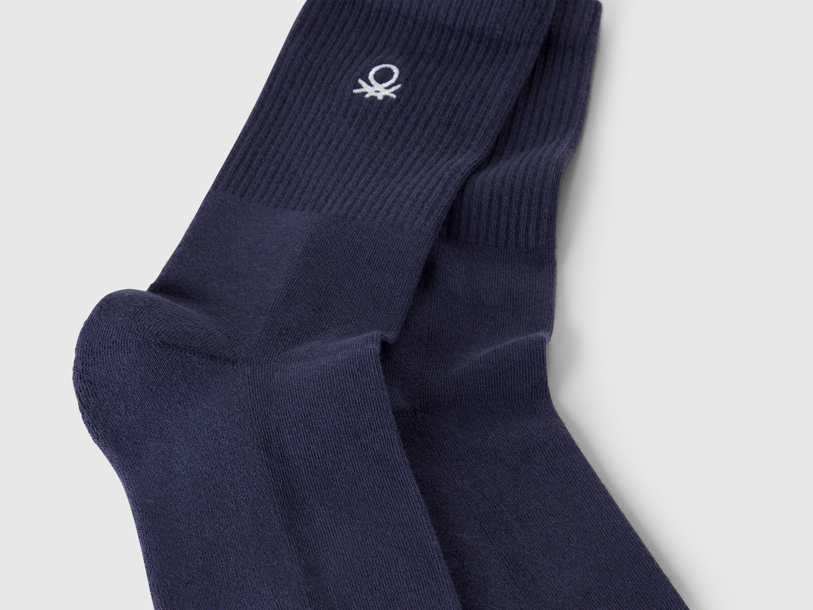 Calzini sportivi in misto cotone stretch da uomo blu scuro 2 | Benetton Outlet