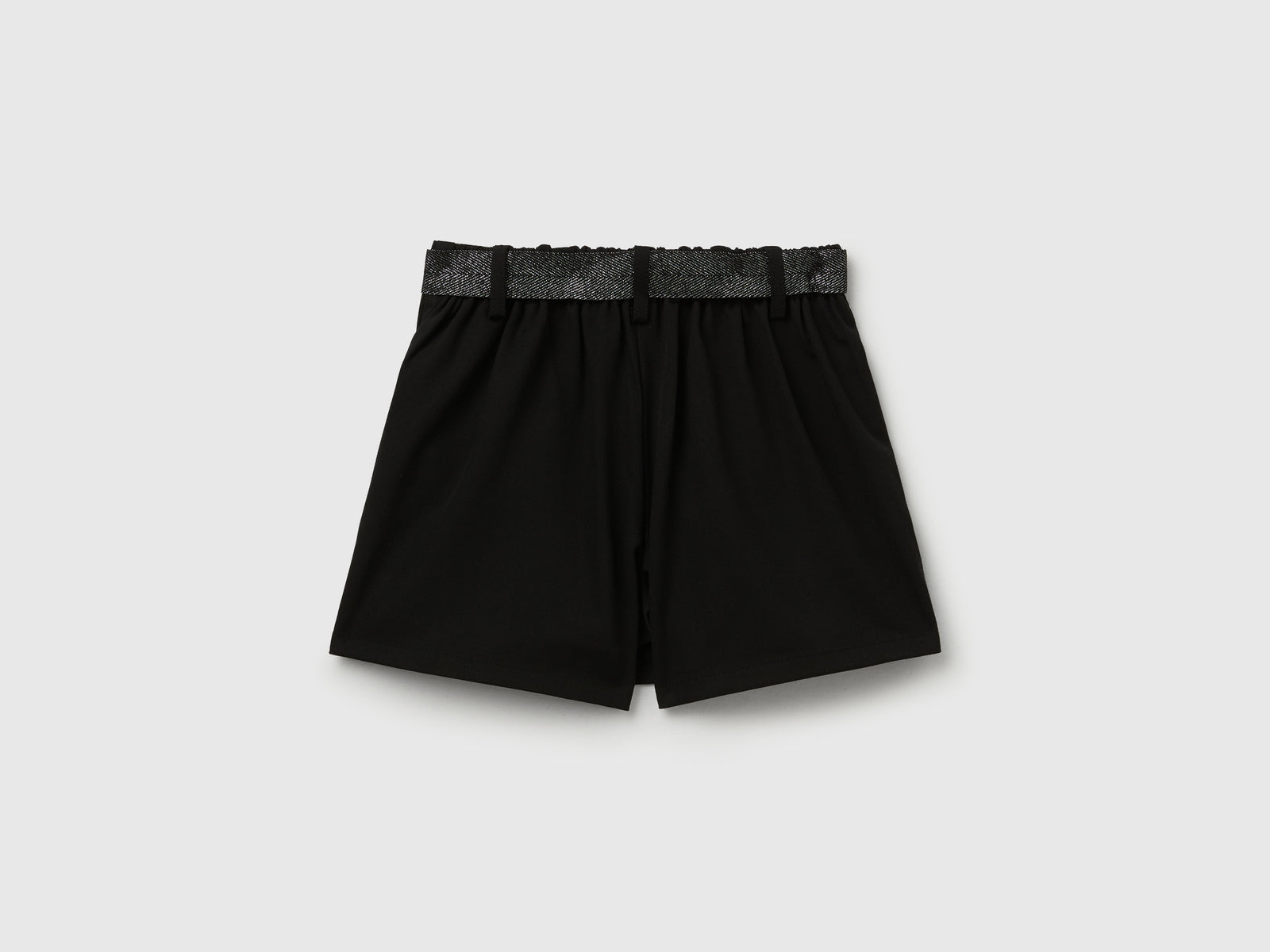 Gonna pantalone con cintura da bambina nero 2 | Benetton Outlet