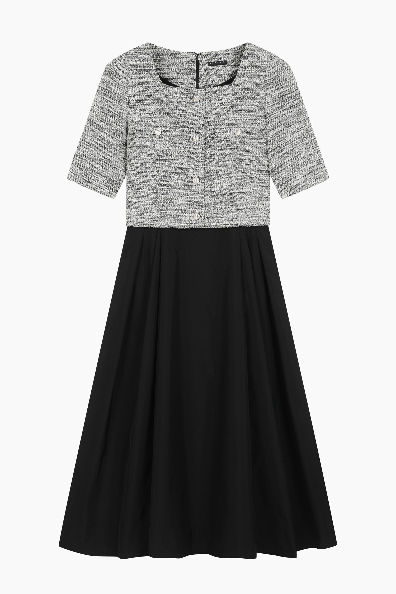 Vestito combinato da donna nero | Sisley Outlet