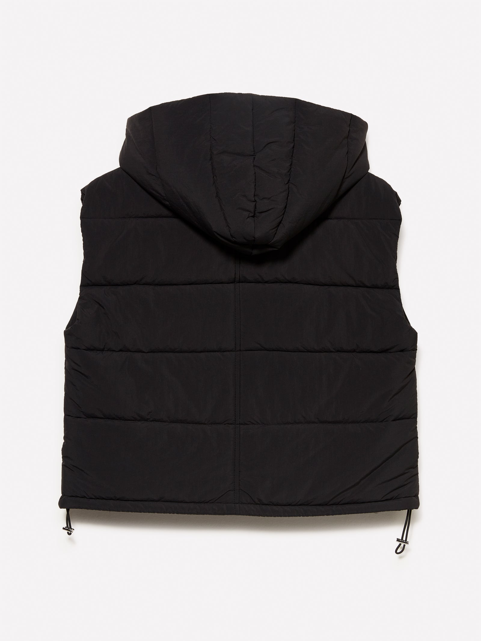 Gilet imbottito con cappuccio da donna nero 2 | Sisley Outlet