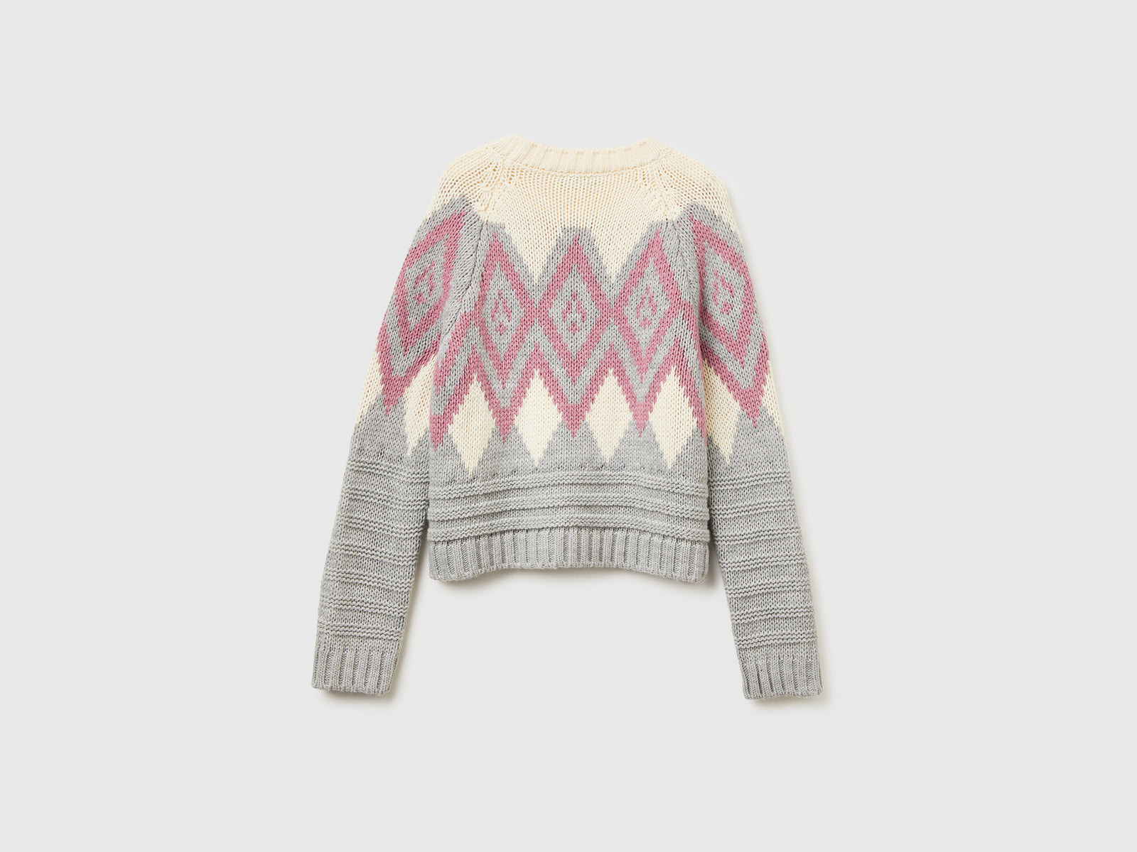 Maglia jacquard da donna grigio chiaro 2 | Benetton Outlet