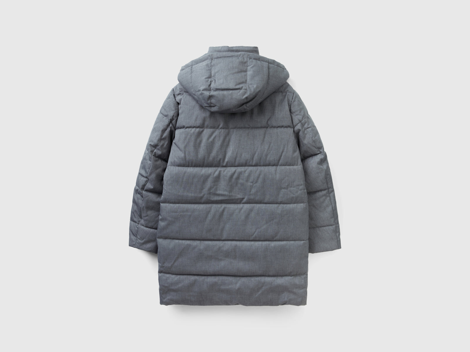 Piumino lungo con cappuccio staccabile da uomo grigio 2 | Benetton Outlet