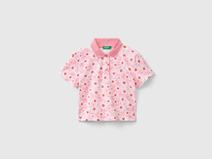 Polo con stampa fiori