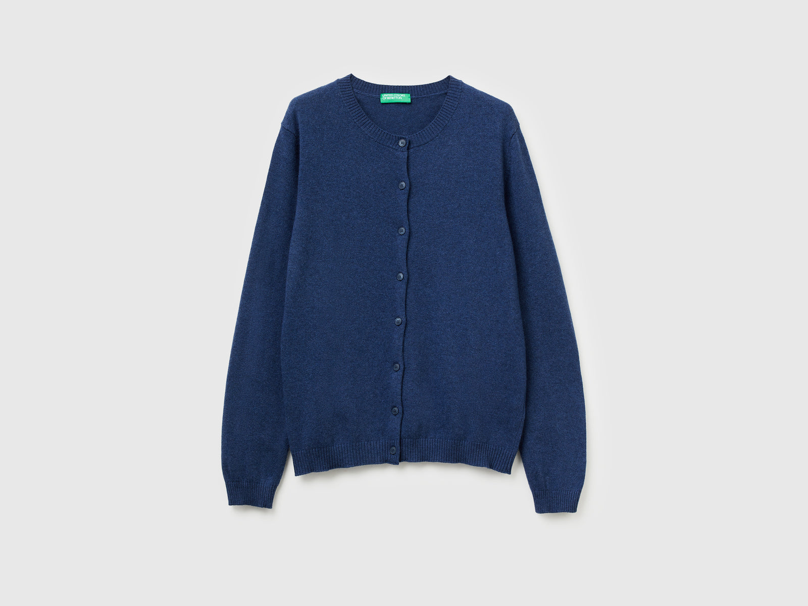 Cardigan in misto lana e cashmere da donna blu | Benetton Outlet