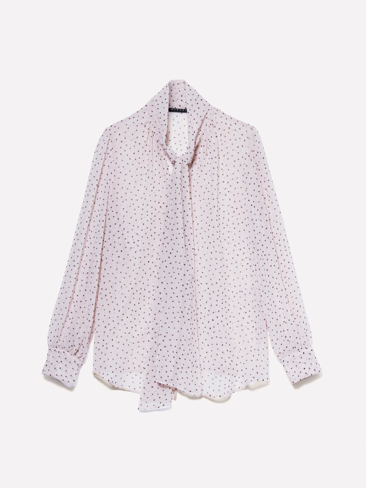 Blusa in chiffon a pois da donna bianco panna | Sisley Outlet