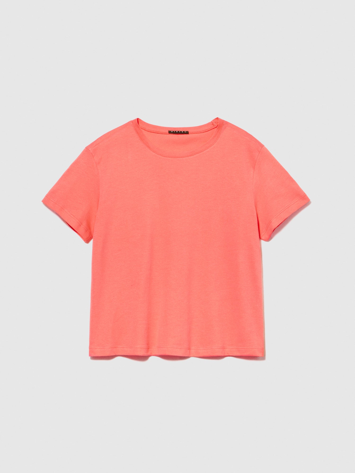 T-shirt boxy fit in cotone biologico da donna arancione | Sisley Outlet