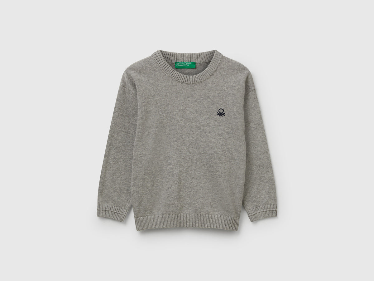 Maglioncino in puro cotone con logo