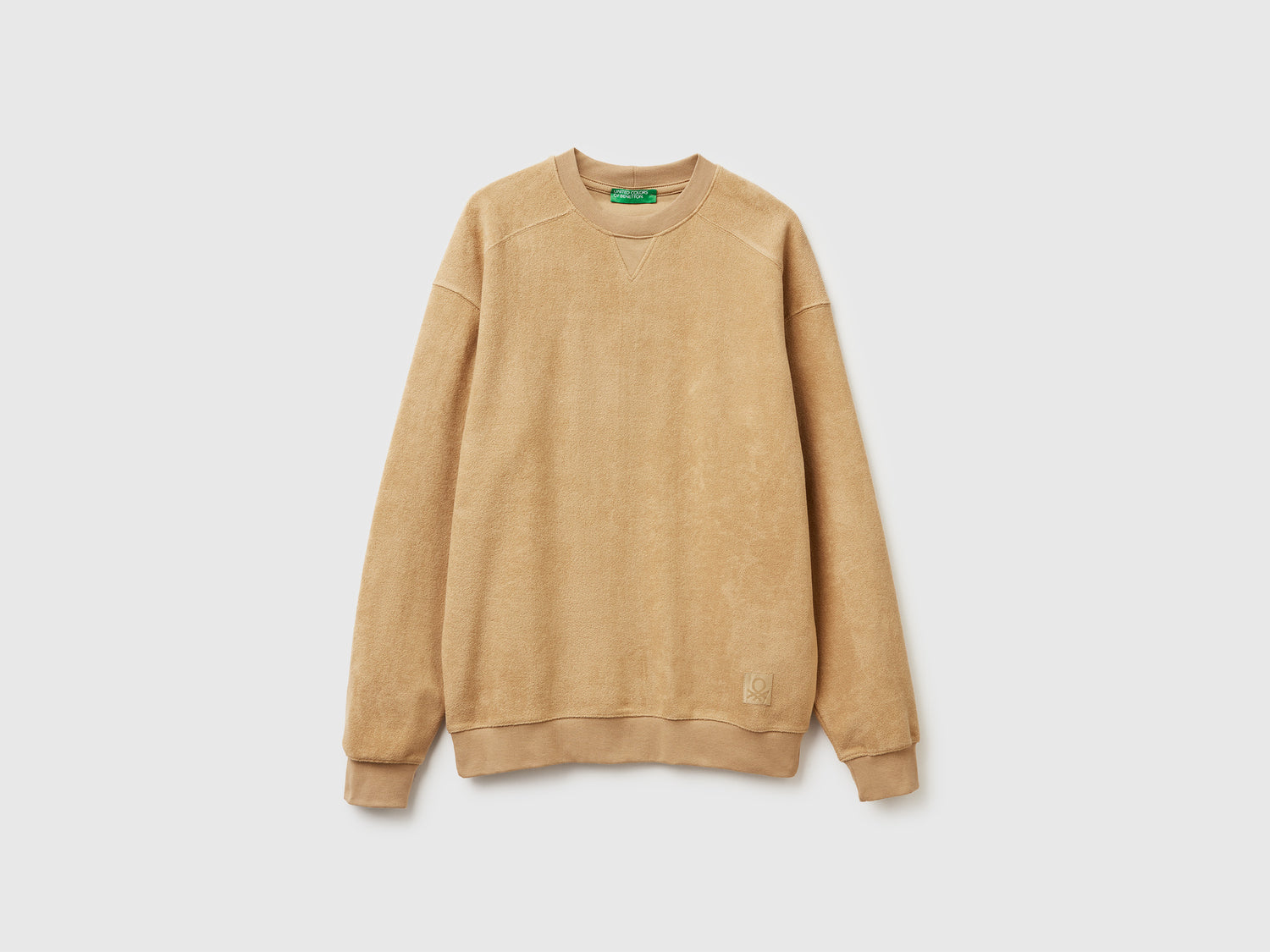 Felpa in puro cotone da uomo beige | Benetton Outlet